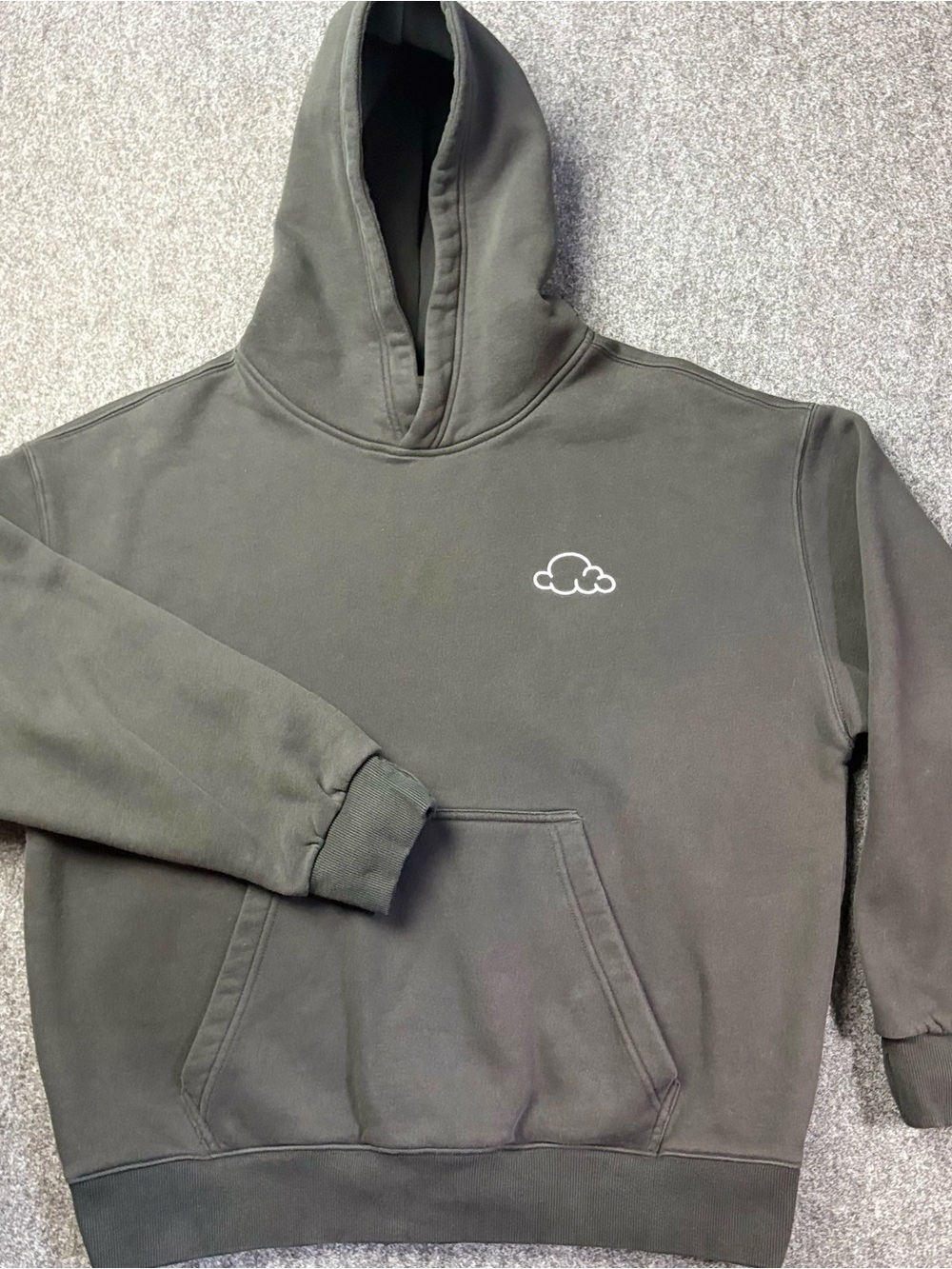 Cloud Nine Anxiety Hoodie Sweatshirt With Stress Ball Black Adult Large Unisex.